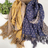 Japanese Design Winter Cotton Warm Women Scarf Double-sided Plaid Thickened Warm scarf Air-conditioned Shawl For Lady