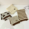 Winter Kids Knitted Scarf Cute Stripes Plaid Print Bear Neckerchief for Boy Girl Korean Cartoon Warm Children Scarves