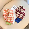 deer jonmi Korean Style New Autumn Winter Children Rhombus Plaid Scarves Patchwork Toddlers Kids Knitted Warm Shawl