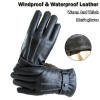 Gloves Men Winter Leather Black Gloves Button Warm Mittens For Men Luxurious Pu Leather Driving Genuine Mittens