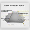 FLAME'S CREED TAIJI 2 15D Nylon Camping Ultralight Tent Outdoor 2 Persons 3/4 Season Double Layer Camping Hiking Tents