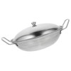 Reusable Thickened Household Multi-function Wok Pan Stainless Steel Wok With Lid for Cooking