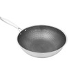 Stainless Steel Pot Griddle Deep Frying Pan Durable Woks Gas Stove Work Kitchen Heavy Duty