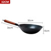 30/32/34cm Traditional iron wok,Non-coating Woks Hand forged For Kitchen PanWooden Handle Wok Kitchen Gas Pot Cookware