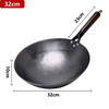 Iron Wok,Traditional Non-coating Woks Hand forged With Detachable Wood Handle Kitchen Pan Kitchen Gas Pot Cookware