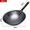 Iron Wok,Traditional Non-coating Woks Hand forged With Detachable Wood Handle Kitchen Pan Kitchen Gas Pot Cookware