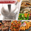 Durable Stainless Steel Wok,Brushed Polished,Beech Anti-Scald Handle,Kitchen Cookware for Gas Stoves,Portable Chef Cooking Pot