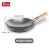 Konco Iron Wok Traditional Hand Hammered Iron Wok,Chinese Cooking Pot General Use for Gas and Induction Cooker