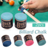 2pcs Cylindrical Pool Cue Chalk 2 Blocks Per Box Premium Snooker Pool Cue Tip Table Billiard Chalk Accessories Antiskid Device