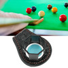 Magnetic Pool Cue Chalk Holder Billiard Chalk Holder Aluminum Alloy and Leather Snooker Tool Accessory Octagonal for Pool Game