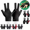 Open Finger Billiard Gloves Breathable Polyester Snooker Pool Gloves Antiskid Portable Lightweight Reusable Training Accessories