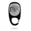 3D Induction Pedometer with Carabiner Keychain, Climbing Button, Step Recording, Distance, Calories, Fitness, Running, Electroni