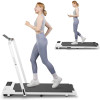 2 in 1 Under Desk Treadmill, 3.0HP Folding Treadmill with 300 LBS for Home, Portable Compact Walking Pad with 12 Programs
