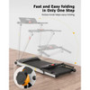 UREVO Folding Treadmill, Compact Mini Treadmill for Home Office, Space Saving Small Treadmill with Large Running Area