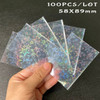 100pcs Board Game Card Sleeves Sweet Heart Foil Transparent Laser Clear YGO PKM Photo Kpop Protector Trading Cards Shield Cover