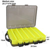 Extra Large Fishing Tackle Boxes Double Layer Bait Container Portable Lure Storage Multi Compartments Gear Tool Box Plastic Case