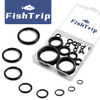 FishTrip 20Pcs~150Pcs Fishing Rod Repair Kit Smooth Ceramic Guide Ring Wear Resistant Rod Eye Replacement Kit