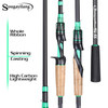 Sougayilang Spinning Casting Fishing Rod 1.8/2.1m Rod 4 Sections Carbon Body Rod Cork and EVA Handle ABS Reel Seat Fishing Rod