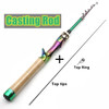 1.8M 1.98M Carbon MINI Ultra Light ul Power Telescopic Fishing Rod Casting Spinning Pocket Rod Test 1-5g Stream Small Fish Pole