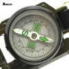 Aluminum alloy Portable Army Green Folding Lens Compass Metal Military Marching Lensatic Camping Compass Guide High Precision