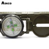 Aluminum alloy Portable Army Green Folding Lens Compass Metal Military Marching Lensatic Camping Compass Guide High Precision