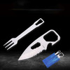 2023 NEW EDC Safety First Aid Outdoor Multifunction Tool Card Camping Survival Equipment Portable Barbecue Knife Fork