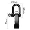 1 PC Black U Anchor Shackle Screw Pin Paracord Bracelet Buckle Paracord Bracelet Accessories Outdoor Tool Survival Rope Fittings