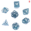Polyhedral 7-Dice Two-Tone Swirl-DND Dice Set for RPG/MTG D4 D6 D8 D10 D% D12 D20 Dice Games 7pcs/set Family Party Board Games