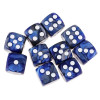 10pcs 16mm Two-Color Opaque Six Sided Spot Dice Games D6 D&D Dice Set RPG Dice Straight Cup Bar Board Game Set KTV Entertainment