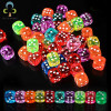 30PCS 6 Sided Portable Table Games Dice 14MM Acrylic Round Corner Board Game Dice Party Gambling Game Cubes Digital Dices GYH