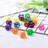 30PCS 6 Sided Portable Table Games Dice 14MM Acrylic Round Corner Board Game Dice Party Gambling Game Cubes Digital Dices GYH