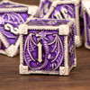 Dungeon and Dragon DND Metal Dice Set D&D, 7 Piece Polyhedral Role Playing RPG D and D Dice D20 D12 D10 D8 D6 D4