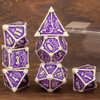 Dungeon and Dragon DND Metal Dice Set D&D, 7 Piece Polyhedral Role Playing RPG D and D Dice D20 D12 D10 D8 D6 D4