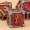 Dungeon and Dragon DND Metal Dice Set D&D, 7 Piece Polyhedral Role Playing RPG D and D Dice D20 D12 D10 D8 D6 D4