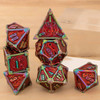 Dungeon and Dragon DND Metal Dice Set D&D, 7 Piece Polyhedral Role Playing RPG D and D Dice D20 D12 D10 D8 D6 D4
