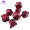 Dice Games TRPG DND Dice Set Most POP Multi Colours Amazing Retro Font Style And Pattern For Souvenirst Entertainment Board Game