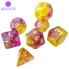 Dice Games TRPG DND Dice Set Most POP Multi Colours Amazing Retro Font Style And Pattern For Souvenirst Entertainment Board Game