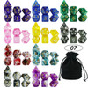 Dice Acrylic Dice Party Games High Class Acrylic Dice Amazing Mixed Colours 10 Set DND Game Dice With Bag For Role Playing Games