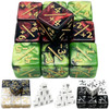 Dice D6 Games Counter Dice High Quality D6 Dice Plain Colour Mixed Colours Marble Effect For Math Game MTG Card Game Accessories