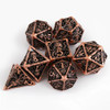 7pcs Pure Copper Cthulhu Metal Dice Set DND Used for Dungeon and Dragon Role Playing Games Dice