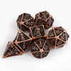 7pcs Pure Copper Metal Dice Set DND, Cthulhu Dice Used for Dungeon and Dragon Role Playing Games dice