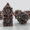 Lotus flower Design Metal DND Dice Set Solid Heavy Metal Dice Set Polyhedral D&D Metal Dice For Role Playing Game Accessories