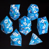 MINI PLANET Layered Dice With Stickers Christmas DND Dice Sets Handmade Polyhedral Resin Dice D&D RPG Board Games 7pcs/set