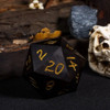 Cusdie 50MM Wooden D20 Dice 1Pc 20 Sided Polyhedral Dice Unique Single D20 Dice for Role Playing Board Games Collection Gift