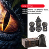 DND Metal Dice Set Dungeon and Dragon Gifts Hollow D&D Dice Set RPG Large Polyhedral Dice Role Playing Dice D20 D12 D8 D6
