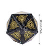 Cusdie 35MM D20 Stone Dice with New Pattern 20 Sided Dice Single D20 Gemstone Polyhedral Dice for Role Playing Game Party Gift