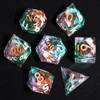 MINI PLANET DND Dice Set Polyhedral Sharp Resin Dice D&D Two Color Whirlpool Dice For RPG Games 7pcs/set Wholesale Custom