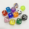 10Pieces/Lot High Quality 14mm Transparent Acrylic 6 Sided D6 Point Dice For Club/Party/Family Board Games 10 Colors