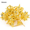 7 Pcs Golden Curve Line Metal Dice Hollow Metal Polyhedral Dice Set Suitable for Role-Playing RPG Board Game Card Game