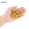 7 Pcs Golden Curve Line Metal Dice Hollow Metal Polyhedral Dice Set Suitable for Role-Playing RPG Board Game Card Game